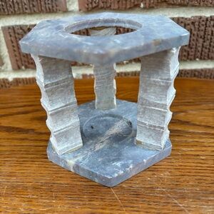 Stone Votive Candle Holder Pillars collectible 
Marble look